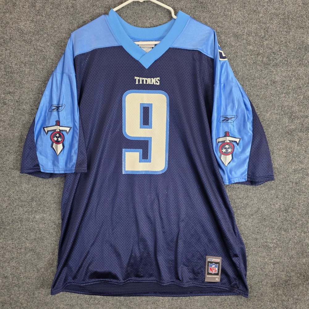 Reebok NFL Tennessee Titans #9 Steve McNair Jersey XL Blue Vintage Y2K